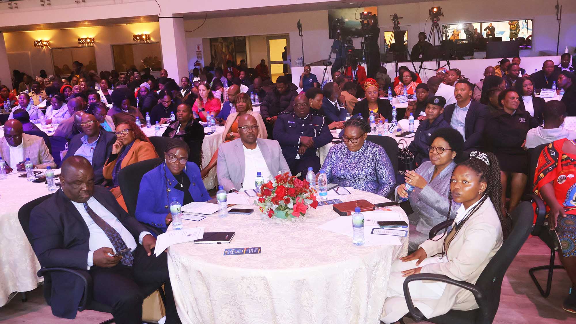 The Royal Eswatini Police Service, led by National Commissioner Vusie Masango, joined Cabinet Ministers and Deputy Prime Minister Thulisile Dladla at the national GBV Indaba in Manzini, reflecting a high-level multi-sectoral commitment to addressing gender-based violence through coordinated prevention, enforcement and support mechanisms. (Pics:Siphosethu Dlamini)